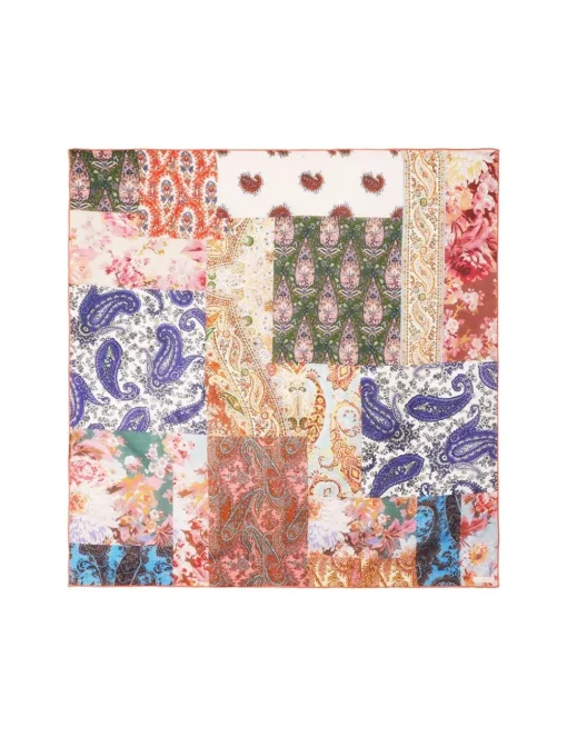 Silk Cotton Square Scarf