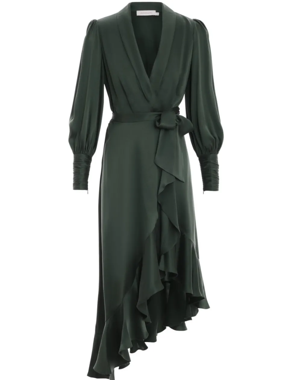 Silk Wrap Midi Dress