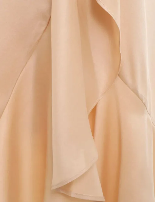Silk Wrap Midi Dress