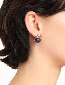 Stone Signet Earrings
