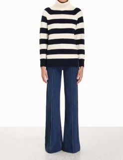 Striped Roll Neck Sweater