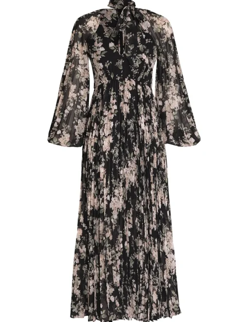 Sunray Pleated Midi Dress