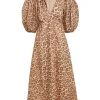 Tie Neck Midi Dress