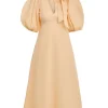 Tie Neck Midi Dress
