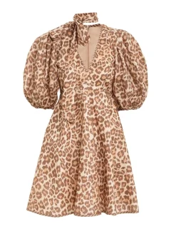 Tie Neck Mini Dress