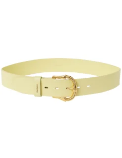Twisted Buckle Leather Belt 40