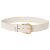Twisted Buckle Leather Belt 40