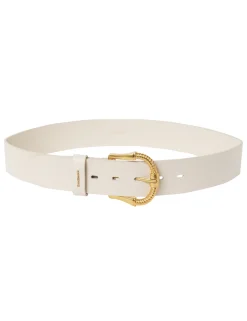 Twisted Buckle Leather Belt 40