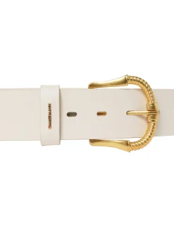 Twisted Buckle Leather Belt 40