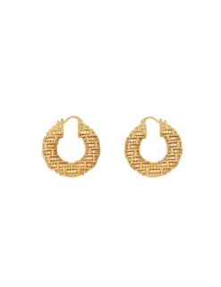Twisted Rope Pave Hoops