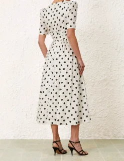 V Neck Midi Dress