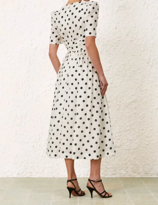 V Neck Midi Dress