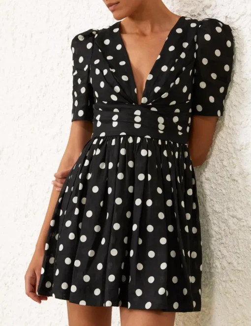 V Neck Mini Dress