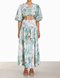 Vacay Puff Sleeve Crop Top