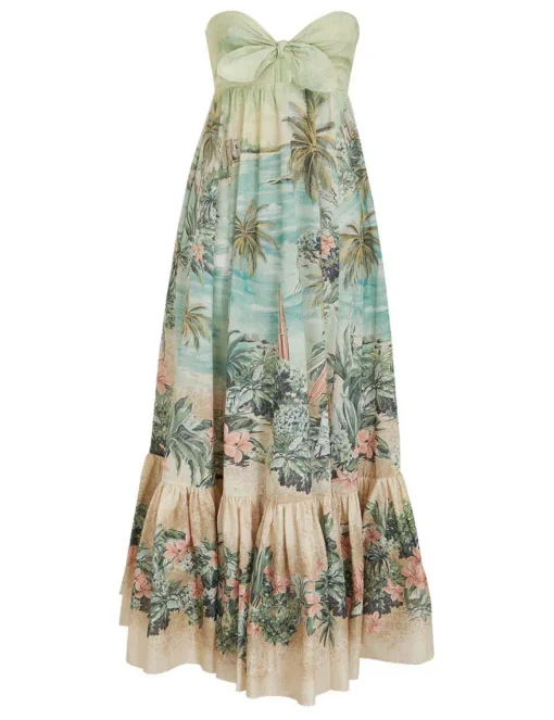 Vacay Strapless Tie Dress