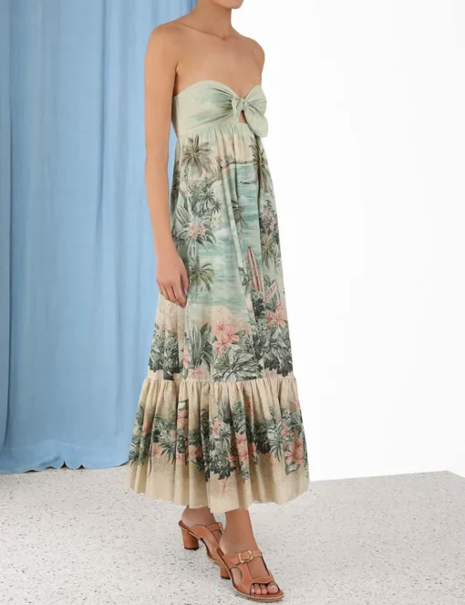 Vacay Strapless Tie Dress