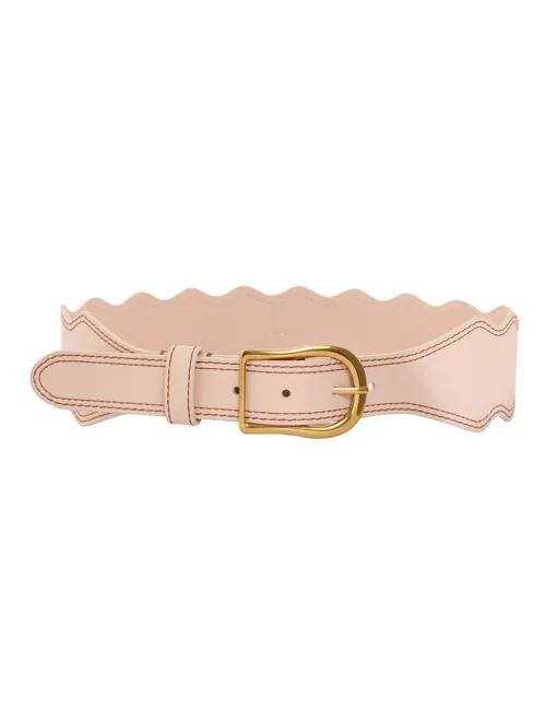 Wave Leather Waist Belt