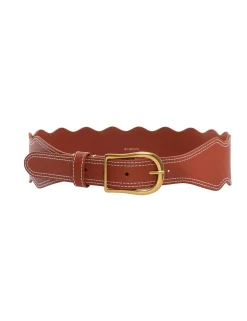 Wave Leather Waist Belt