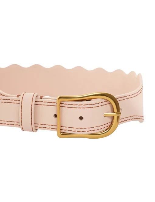 Wave Leather Waist Belt